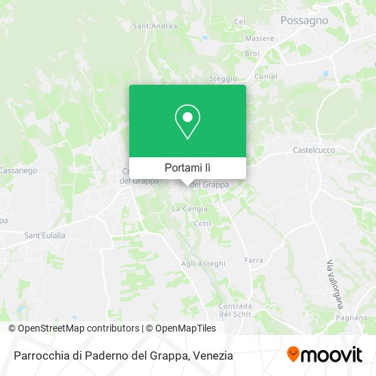 Mappa Parrocchia di Paderno del Grappa