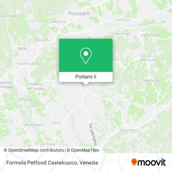 Mappa Formola Petfood Castelcucco