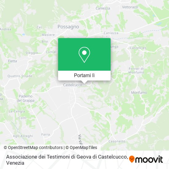 Mappa Associazione dei Testimoni di Geova di Castelcucco