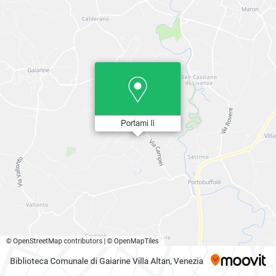 Mappa Biblioteca Comunale di Gaiarine Villa Altan