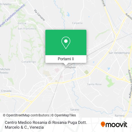 Mappa Centro Medico Rosania di Rosania Puga Dott. Marcelo & C.