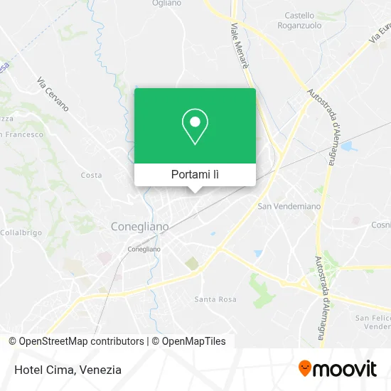 Mappa Hotel Cima