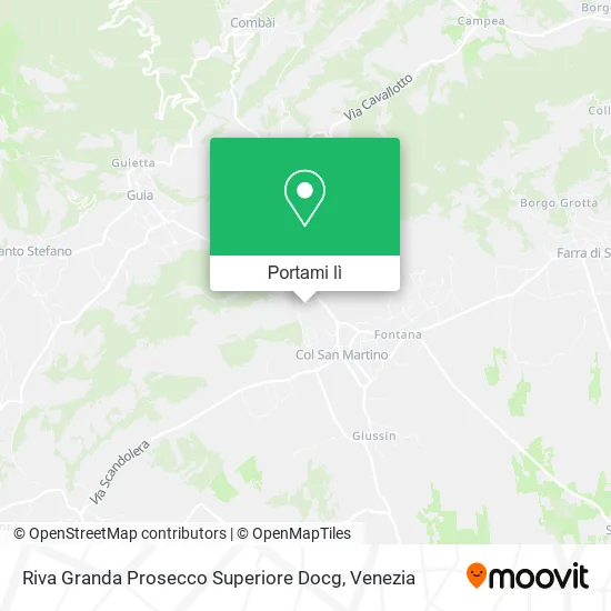 Mappa Riva Granda Prosecco Superiore Docg