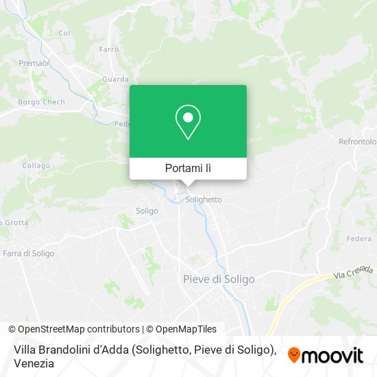 Mappa Villa Brandolini d'Adda (Solighetto, Pieve di Soligo)