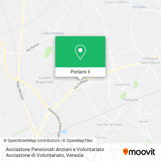 Mappa Aociazione Pensionati Anziani e Volontariato Aociazione di Volontariato