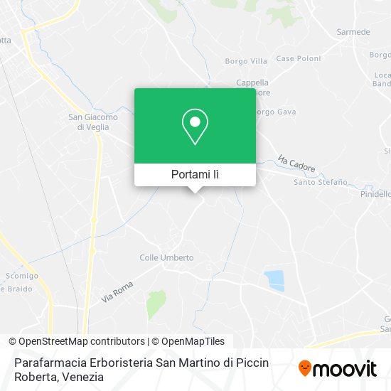 Mappa Parafarmacia Erboristeria San Martino di Piccin Roberta