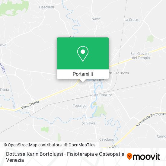 Mappa Dott.ssa Karin Bortolussi - Fisioterapia e Osteopatia