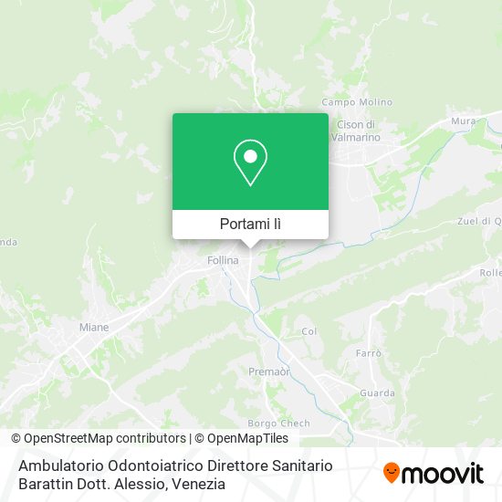Mappa Ambulatorio Odontoiatrico Direttore Sanitario Barattin Dott. Alessio