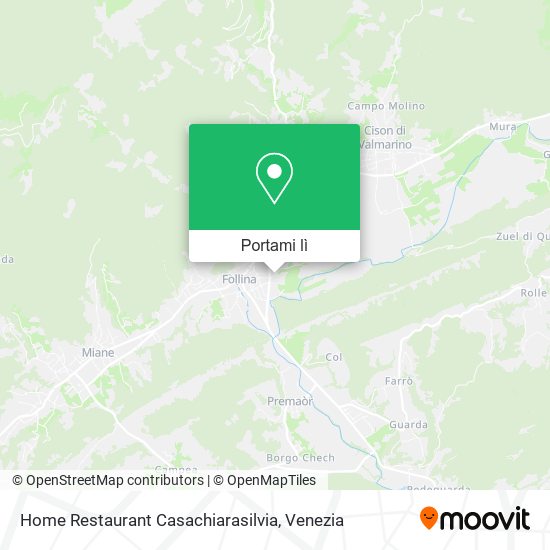 Mappa Home Restaurant Casachiarasilvia