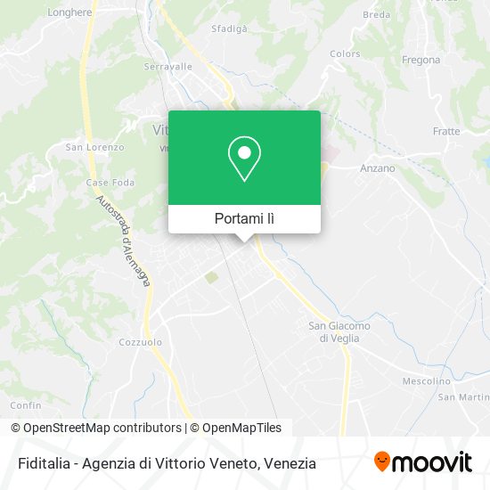 Mappa Fiditalia - Agenzia di Vittorio Veneto