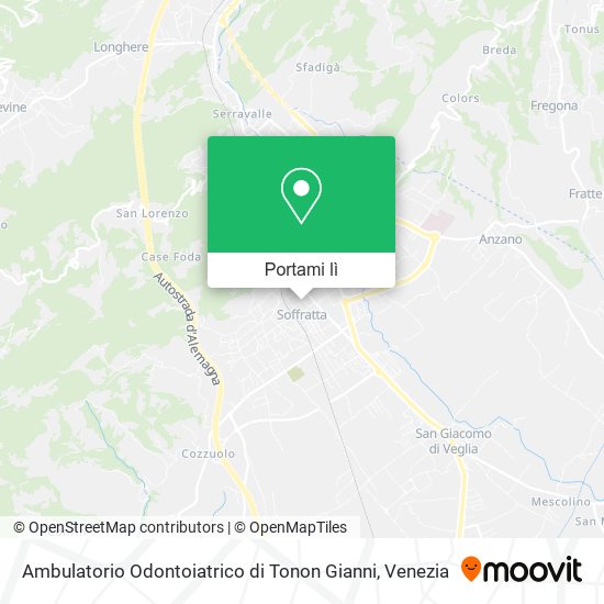 Mappa Ambulatorio Odontoiatrico di Tonon Gianni