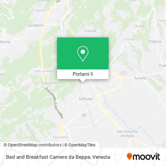 Mappa Bed and Breakfast Camere da Beppe