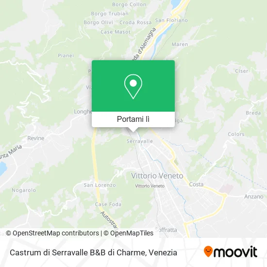 Mappa Castrum di Serravalle B&B di Charme