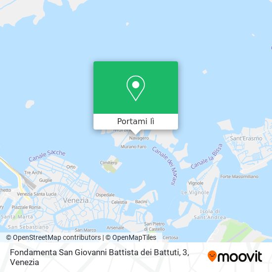 Mappa Fondamenta San Giovanni Battista dei Battuti, 3