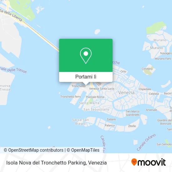 Mappa Isola Nova del Tronchetto Parking