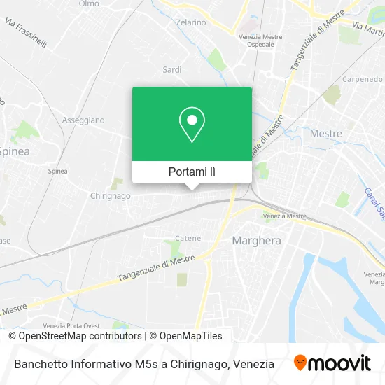 Mappa Banchetto Informativo M5s a Chirignago
