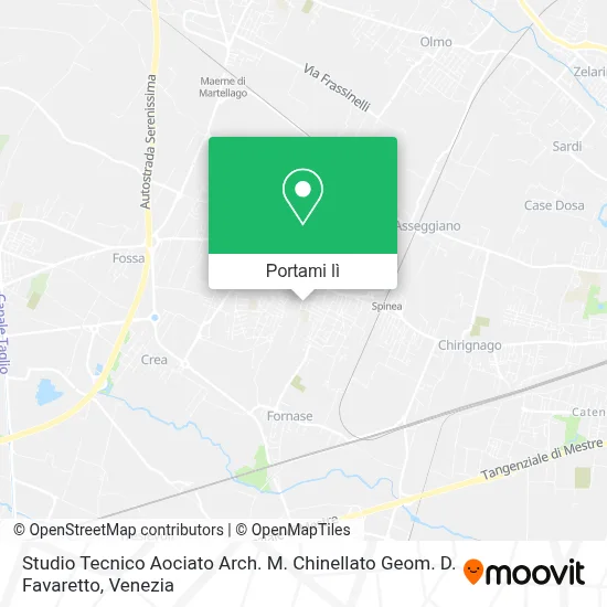 Mappa Studio Tecnico Aociato Arch. M. Chinellato Geom. D. Favaretto