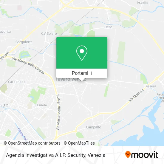 Mappa Agenzia Investigativa A.I.P. Security