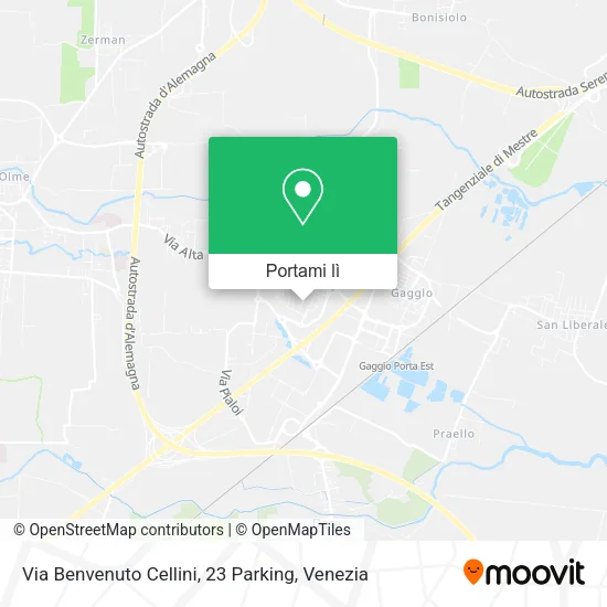 Mappa Via Benvenuto Cellini, 23 Parking