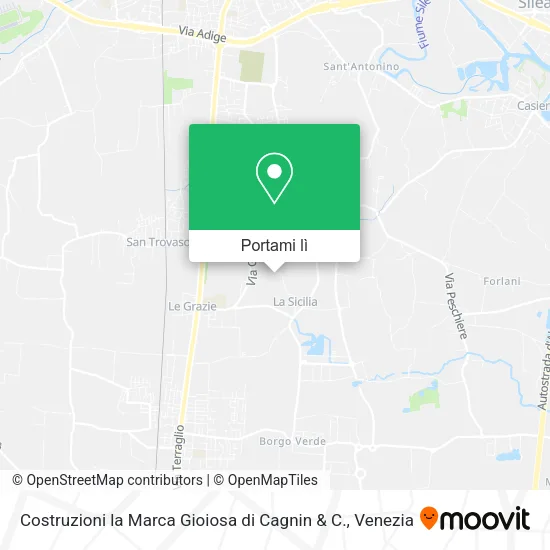Mappa Costruzioni la Marca Gioiosa di Cagnin & C.