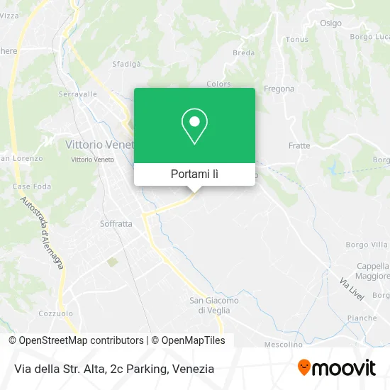 Mappa Via della Str. Alta, 2c Parking