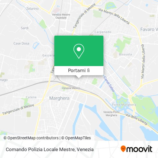 Mappa Comando Polizia Locale Mestre