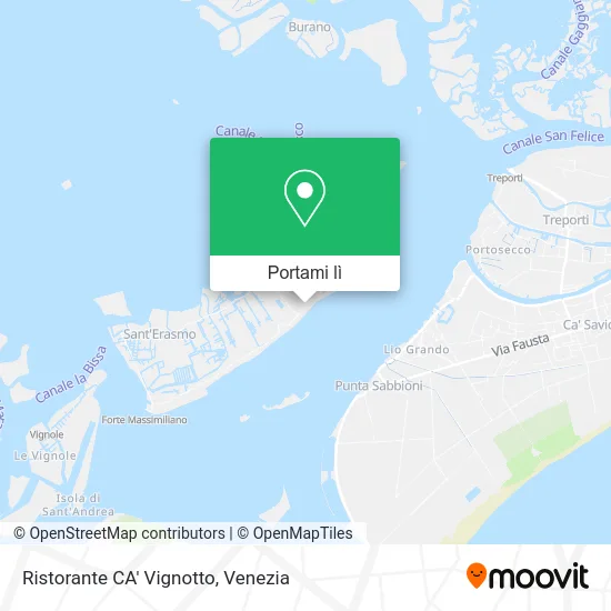 Mappa Ristorante CA' Vignotto