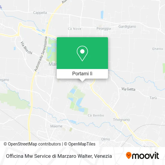 Mappa Officina Mw Service di Marzaro Walter