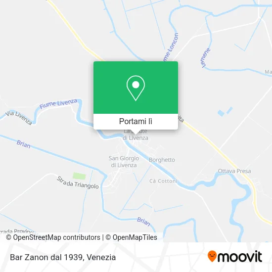 Mappa Bar Zanon dal 1939