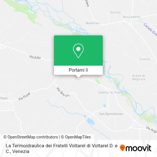 Mappa La Termoidraulica dei Fratelli Voltarel di Voltarel D. e C.