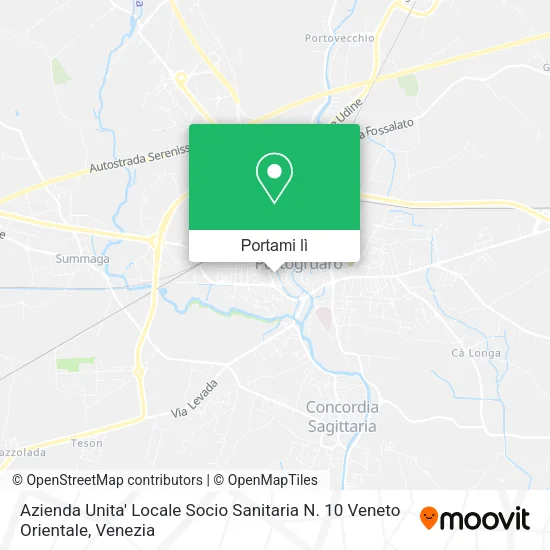 Mappa Azienda Unita' Locale Socio Sanitaria N. 10 Veneto Orientale