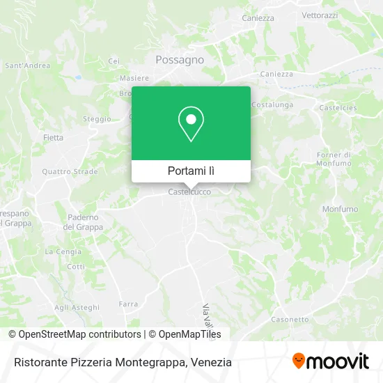 Mappa Ristorante Pizzeria Montegrappa