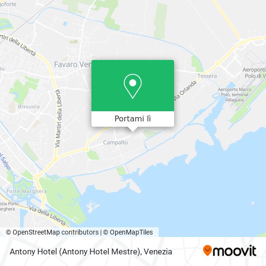 Mappa Antony Hotel (Antony Hotel Mestre)