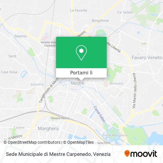 Mappa Sede Municipale di Mestre Carpenedo