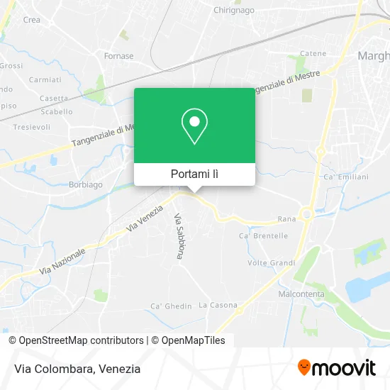 Mappa Via Colombara