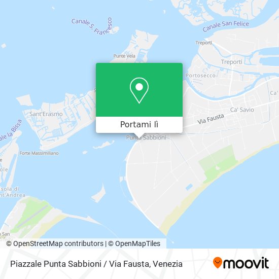 Mappa Piazzale Punta Sabbioni / Via Fausta