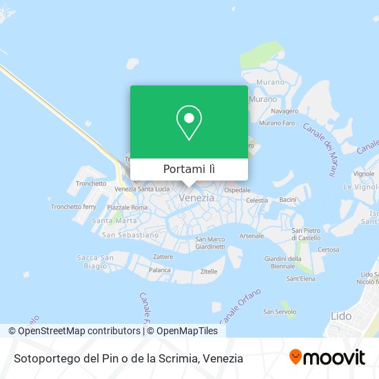 Mappa Sotoportego del Pin o de la Scrimia