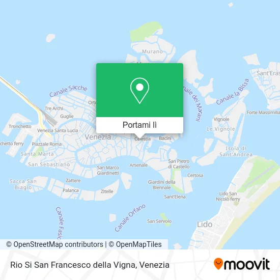 Mappa Rio Si San Francesco della Vigna