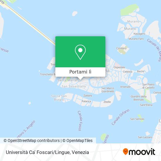 Mappa Università Ca' Foscari/Lingue