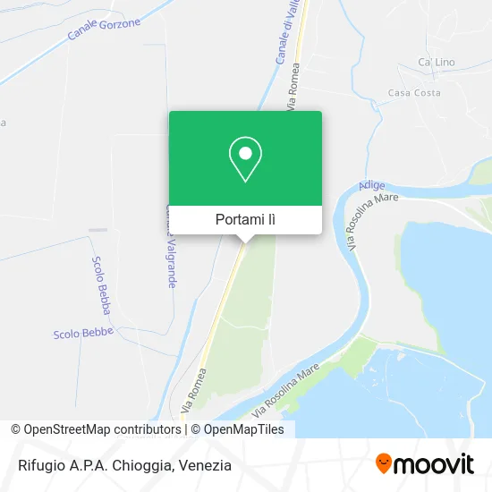 Mappa Rifugio A.P.A. Chioggia