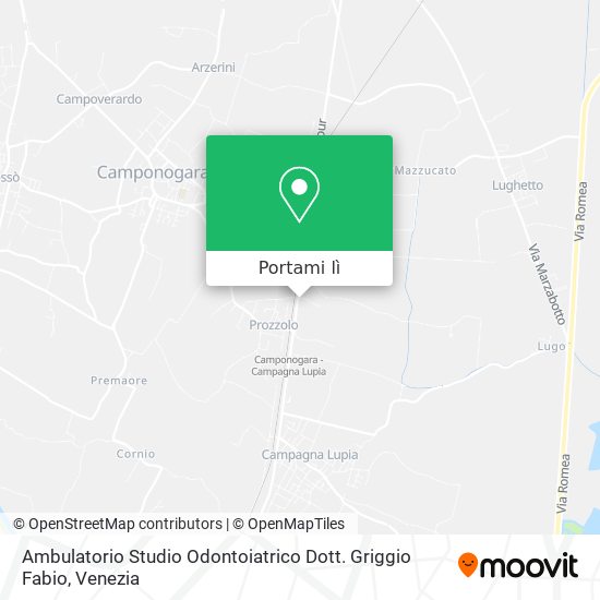 Mappa Ambulatorio Studio Odontoiatrico Dott. Griggio Fabio