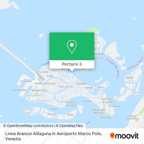 Mappa Linea Arancio Alilaguna in Aeroporto Marco Polo