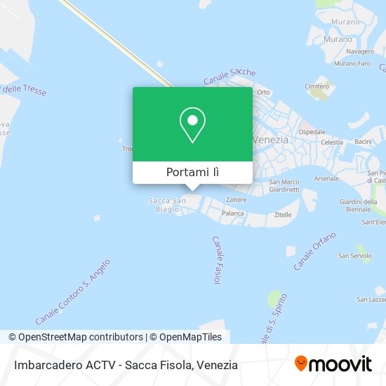 Mappa Imbarcadero ACTV - Sacca Fisola