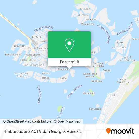 Mappa Imbarcadero ACTV San Giorgio