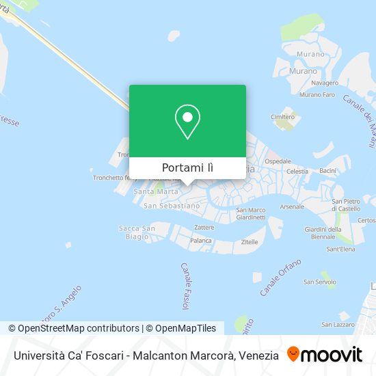 Mappa Università Ca' Foscari - Malcanton Marcorà