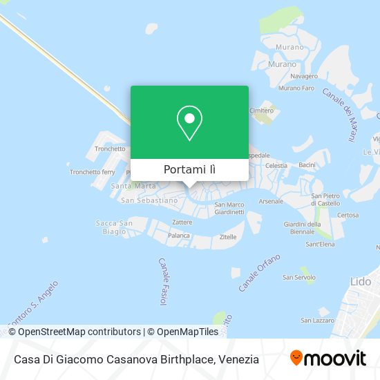 Mappa Casa Di Giacomo Casanova Birthplace