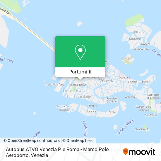 Mappa Autobus ATVO  Venezia P.le Roma - Marco Polo Aeroporto