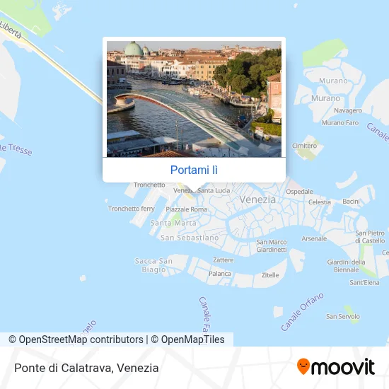 Mappa Ponte di Calatrava