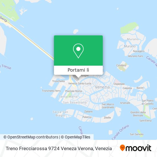 Mappa Treno Frecciarossa 9724 Veneza Verona