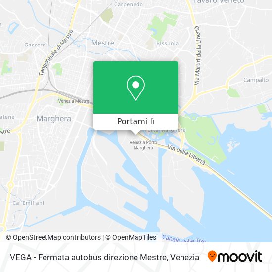 Mappa VEGA - Fermata autobus direzione Mestre